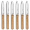 Coffret 6 Couteaux à Steak Navette 6.16 Manche Bois D'olivier