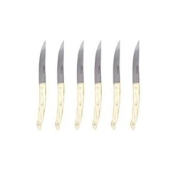 Coffret Hêtre 6 Couteaux à Steak Le Thiers® Manche Nacrine