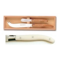Coffret Couteau Fromage + Tartineur Laguiole Mitre Inox