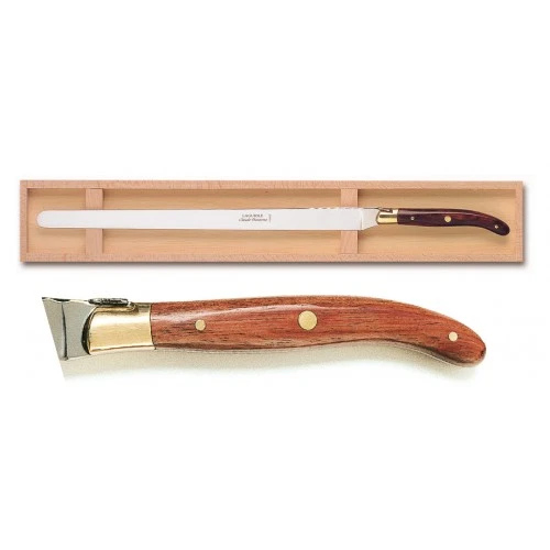 Coffret Couteau Saumon Laguiole Mitre Laiton 2 Coffret Couteau Saumon Laguiole Mitre Laiton – Image 2