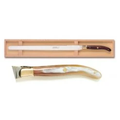 Coffret Couteau Saumon Laguiole Mitre Laiton