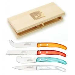 Coffret Hêtre 4 Pièces Petit Déjeuner Berlingot Manche Nacrine Panachée