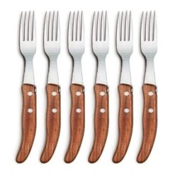Coffret Hêtre 6 Fourchettes Berlingot Manche Bois