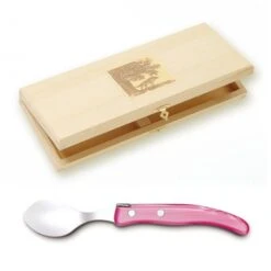 Coffret Hêtre 6 Cuillères à Café Berlingot Manche Nacrine Unie