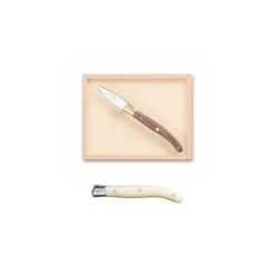 Coffret Lancette à Huître Laguiole Mitre Inox Manche Nacrine Ivoirine