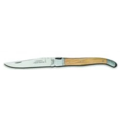 Couteau De Poche Laguiole Traditionnel 9cm Manche Bois D'oliver Mitre Inox