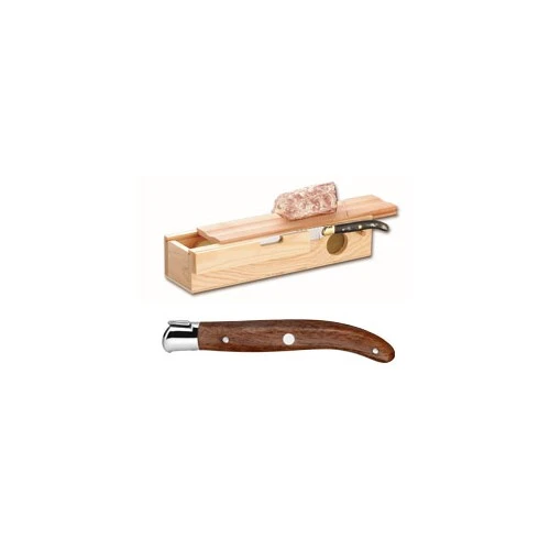 Service à Saucisson Laguiole Mitre Inox Manche Bois 1 Service à Saucisson Laguiole Mitre Inox Manche Bois